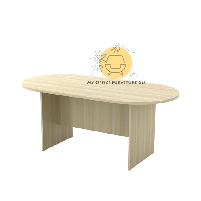 Wooden-Oval-Conference-Table-Maple