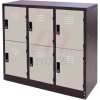 Half-Height-6-Compartment-Steel-Locker-Beige
