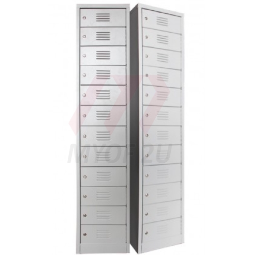 12-Compartment-Steel-Locker-With-Steel-Swinging-Door-C/W-Camlock-Light-Grey