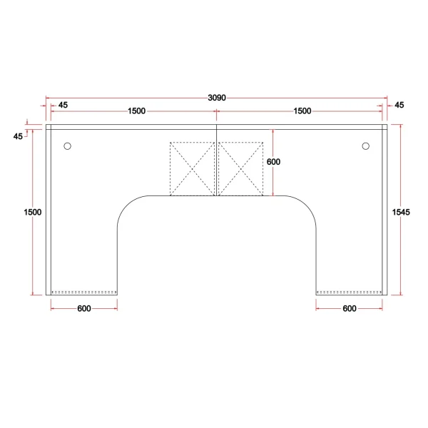 Workstation-Cluster-2-PL-2-L-Shape -blueprint