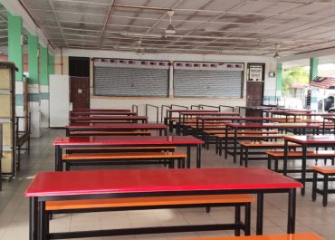 Fiberglass Canteen Table and Chairs Installation in Sungai Besar