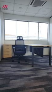 U Leg L Shape Table installation in Kajang