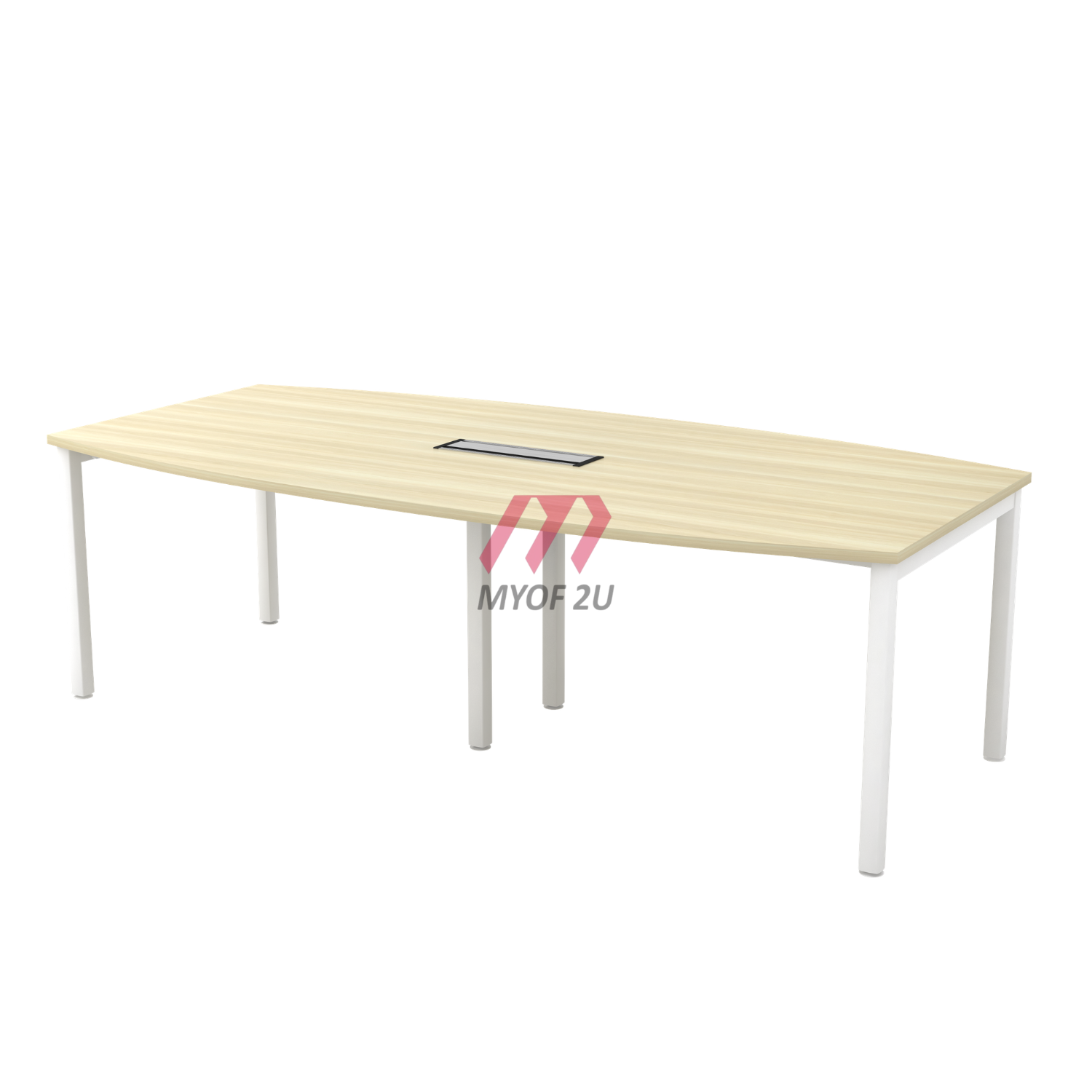 MY-SBB24 Rectangular Conference Table included YBV 20 1 Unit (Boras Ash)