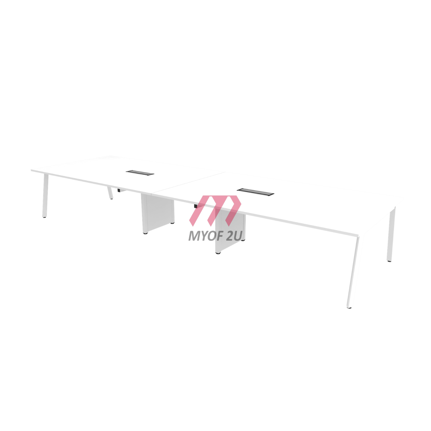 MY-ASVB48 Rectangular Conference Table included YBV 20 2 Units (White)