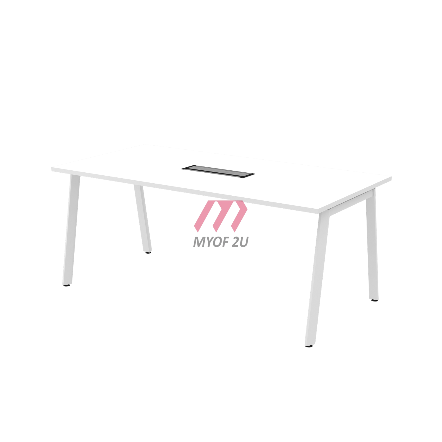 MY-ASVB18 Rectangular Conference Table included YBV 20 1 Units (White)