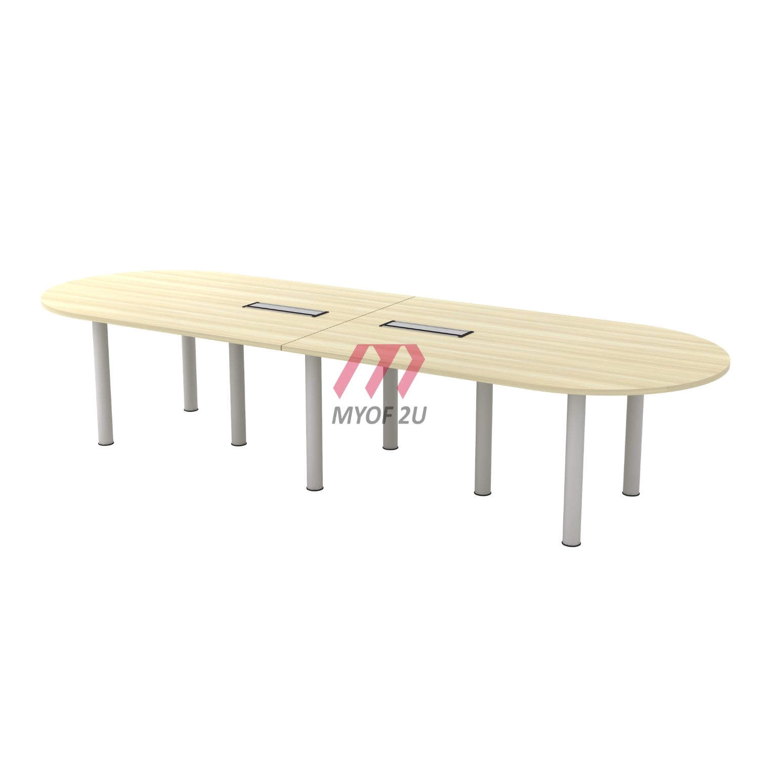 MY-BIC36 Oval Conference Table included YC400 2 Units (Boras Ash)