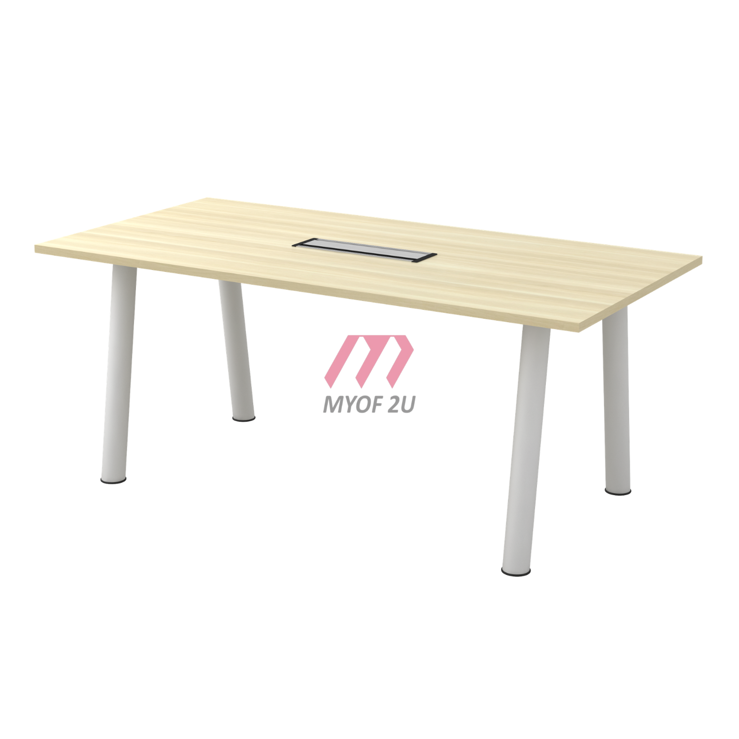 MY-BVC18 Rectangular Conference Table included YC400 1 Units (Boras Ash)