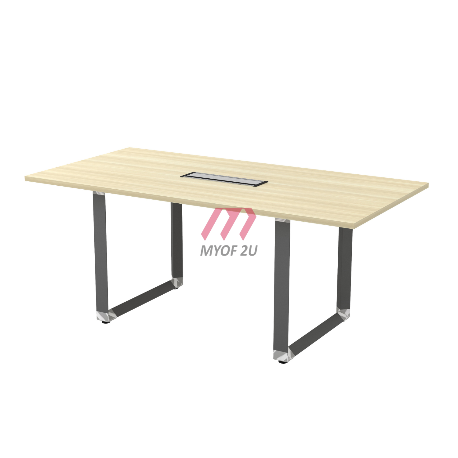 MY-OVB18 Rectangular Conference Table with SQ Diamond included YBV 20 1 Unit (Boras Ash)
