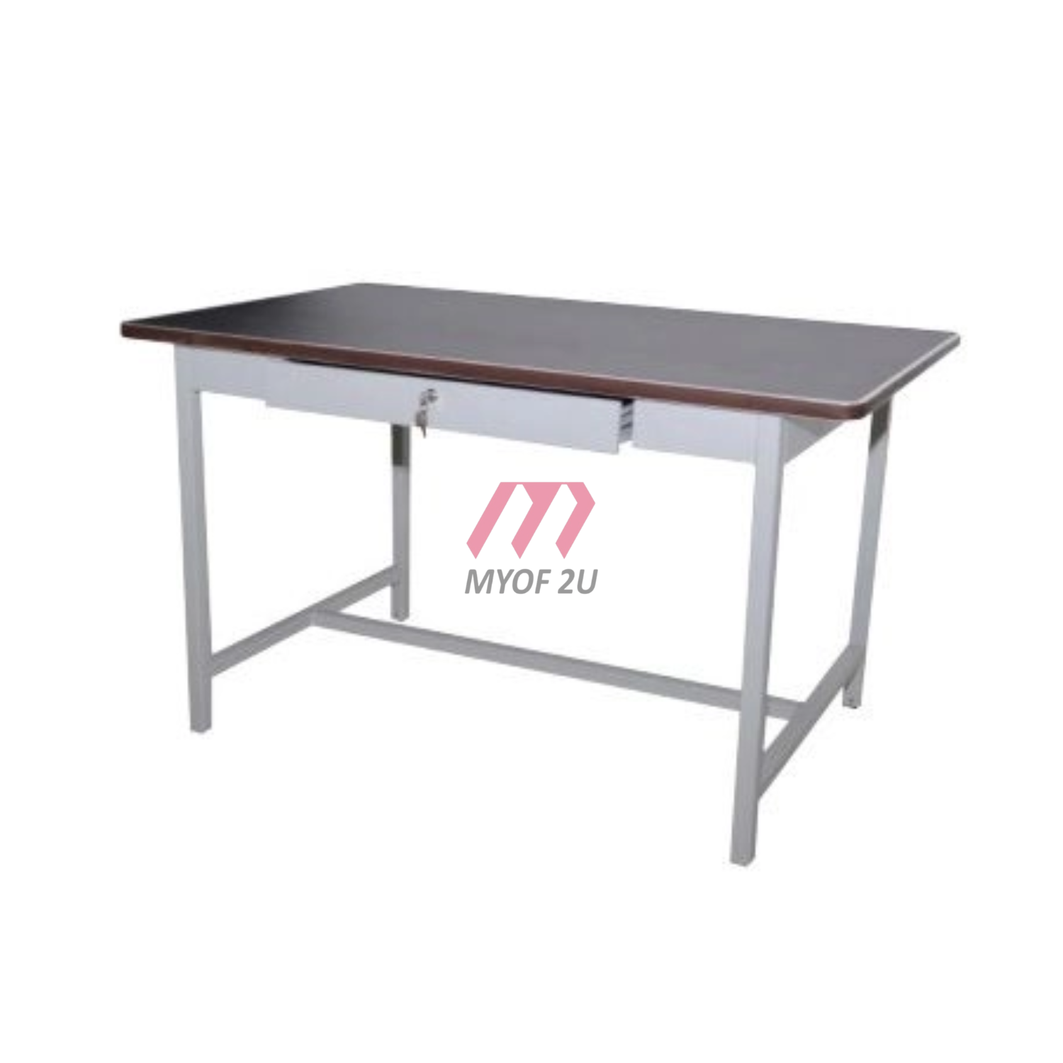 MY-136 Steel Table (Black Linoleum Top)