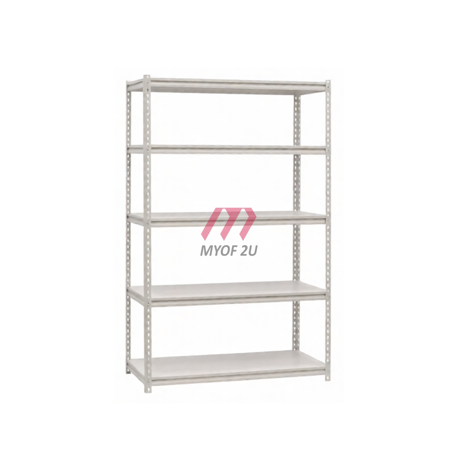 MY-BR-4M Boltless Rack 4 Shelves Metal Board (Beige White)